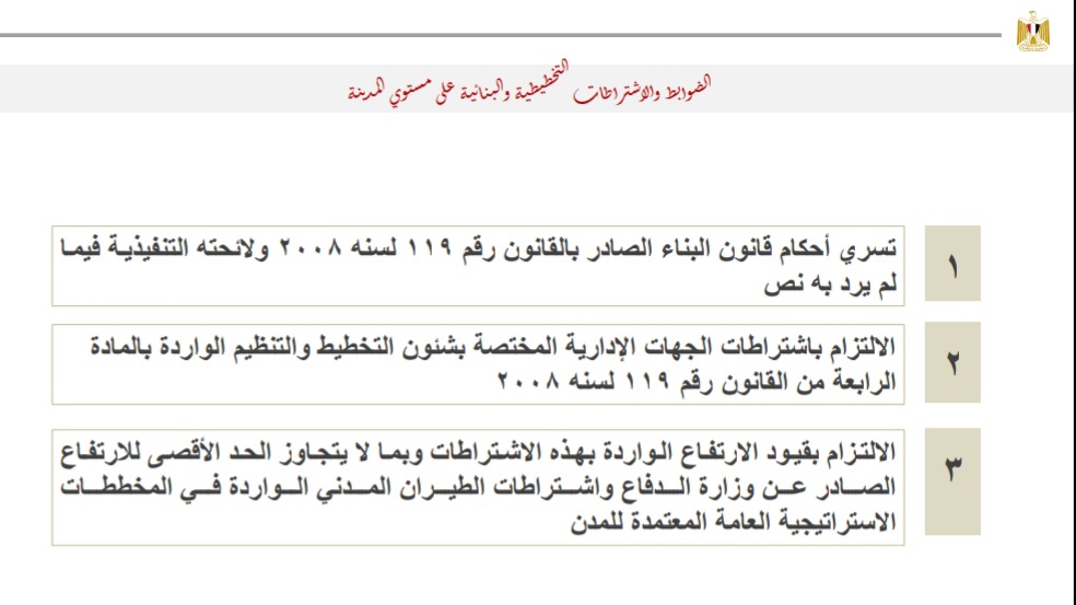 الاشتراطات البنائية الجديدة وقائمة المدن في المرحلة التجريبية وتكاليف الترخيص